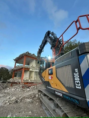 Clearance works at Pydar Street in Truro, Cornwall